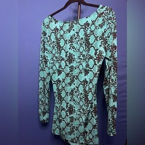 Lane Bryant blue snake skin shirt